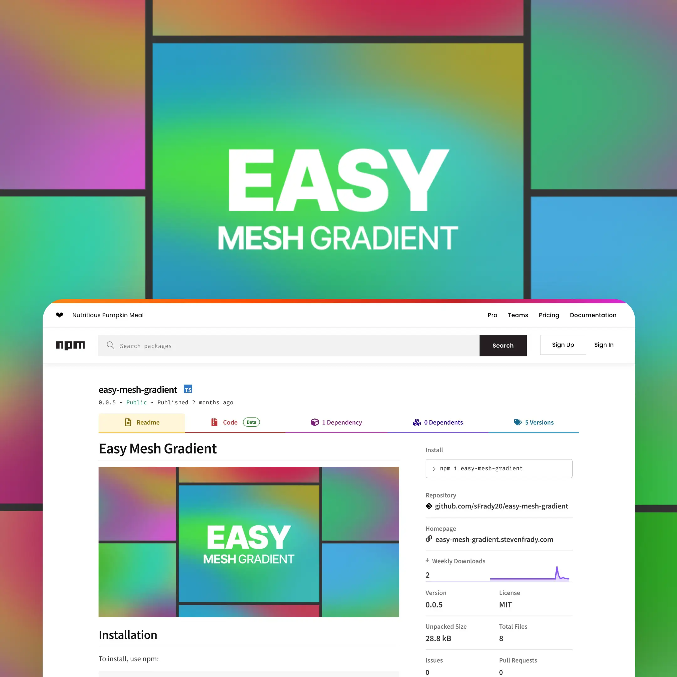 Easy Mesh Gradient